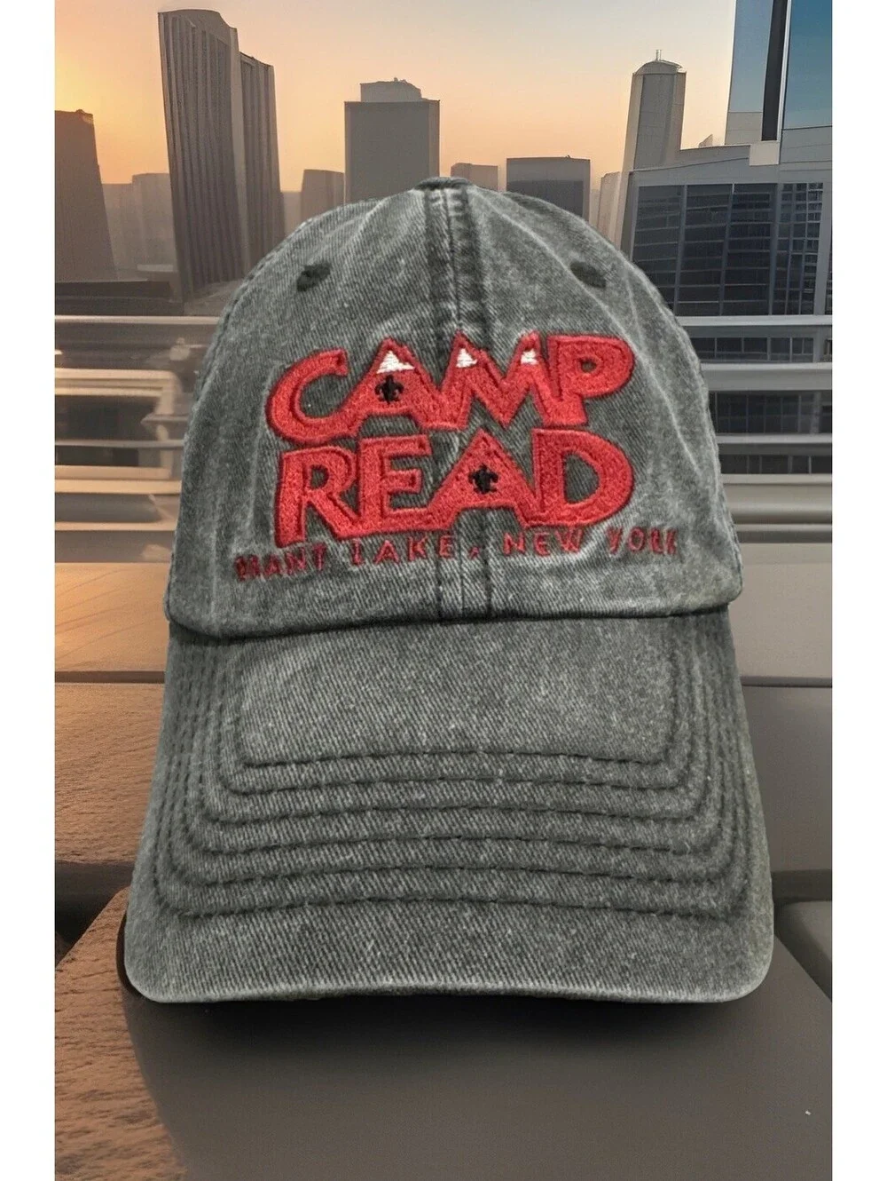 Camp Read Brant Lake New York Curtis S Read Scout Adrirondacts Gray Baseball Cap